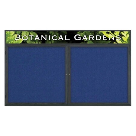 United Visual Products Triple Door Indoor Enclosed Easy Tack Bo UV308EZ-GREEN-GOLD